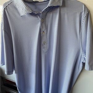Clean Elegant Blue and White Striped Polo by Stitch Golf